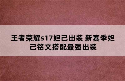 王者荣耀s17妲己出装 新赛季妲己铭文搭配最强出装